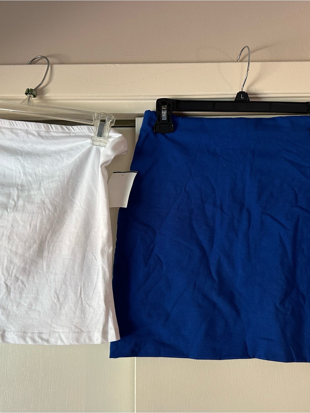 Outfit-Express Blue Women's Skirt size small, white sleeveless top size med NWT